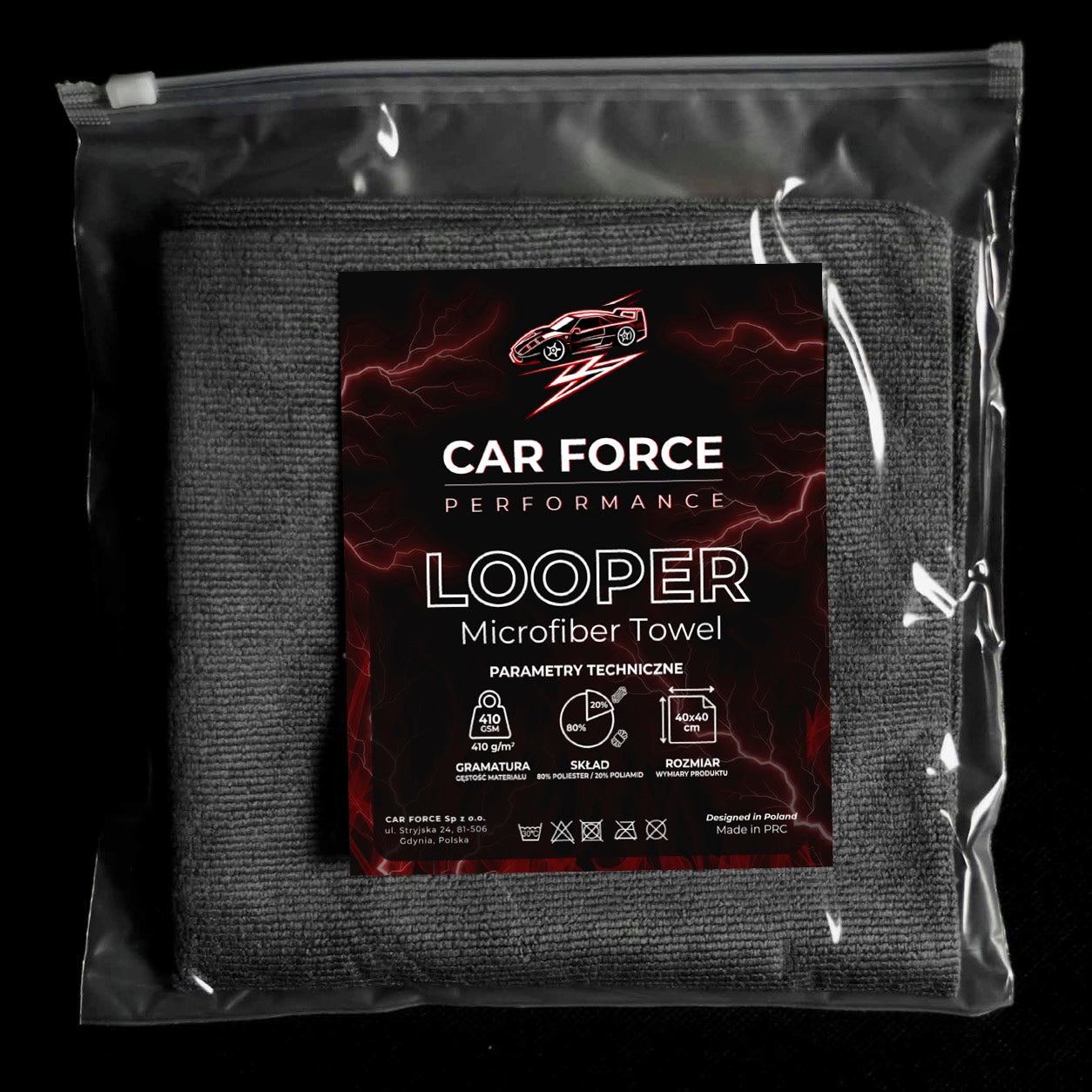 Ściereczka z mikrofibry | CAR FORCE LOOPER | 40x40cm