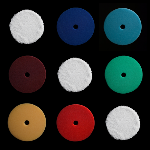 Zestaw 9 padów polerskich 125mm