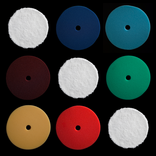Zestaw 9 padów polerskich 150mm