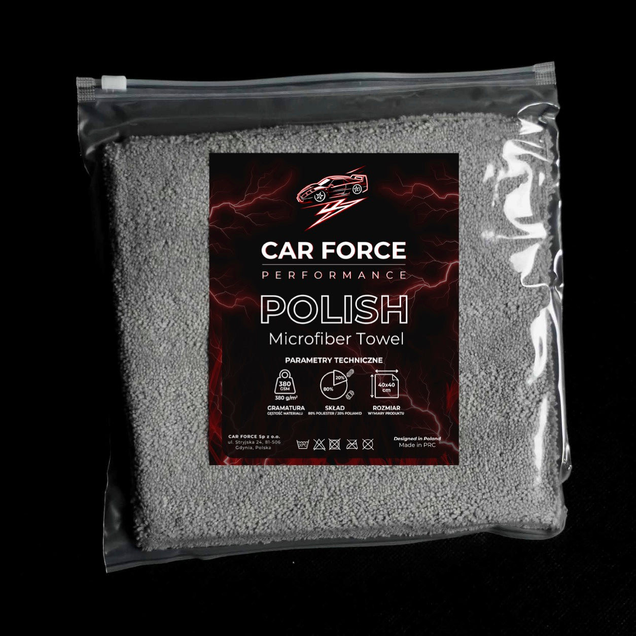 Ściereczka z mikrofibry | CAR FORCE POLISH | 40x40cm